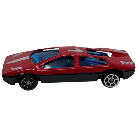 Vintage Diecast Red Racing Car #1 Supercar with Silver Lightning Bolts - Picture 4 of 7